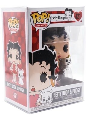 Funko POP! Animation — Betty Boop & Pudgy #421 ( Vaulted & Rare ) + Case